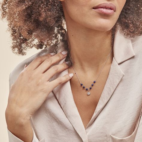 Collier Argent Kutrun Lapis Lazuli - Colliers Femme | Marc Orian