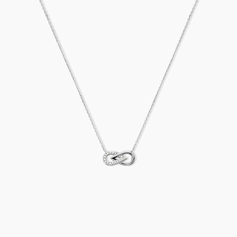 Collier Michayla Blanc Diamant Blanc - Colliers avec pierres Femme | Marc Orian