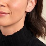 Bijoux D'oreilles Fantaisia Argent Blanc Oxyde De Zirconium - Piercings d'oreilles Femme | Marc Orian