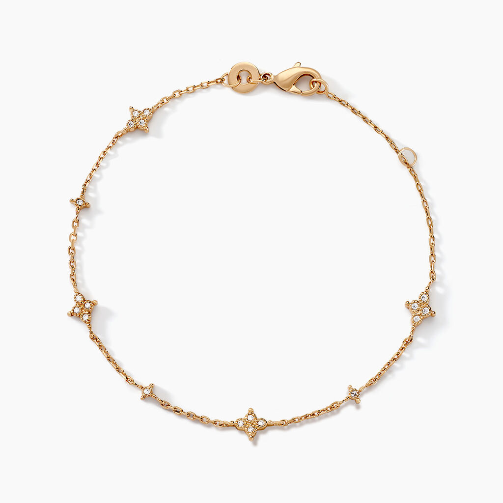 Bracelet Ziha Plaqu&eacute; Or Jaune Oxyde De Zirconium - Bracelets cha&icirc;nes Femme | Marc Orian