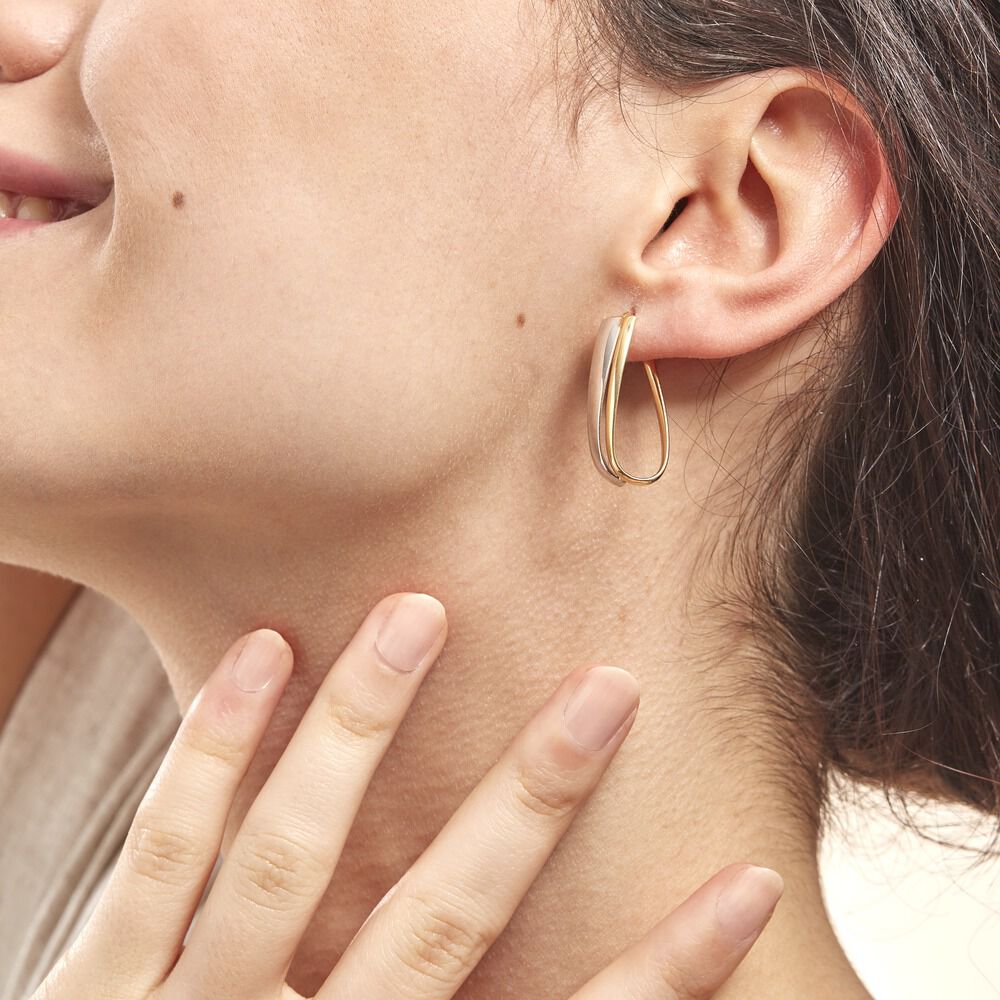 Créoles Ayliz Or Bicolore - Créoles Femme | Marc Orian