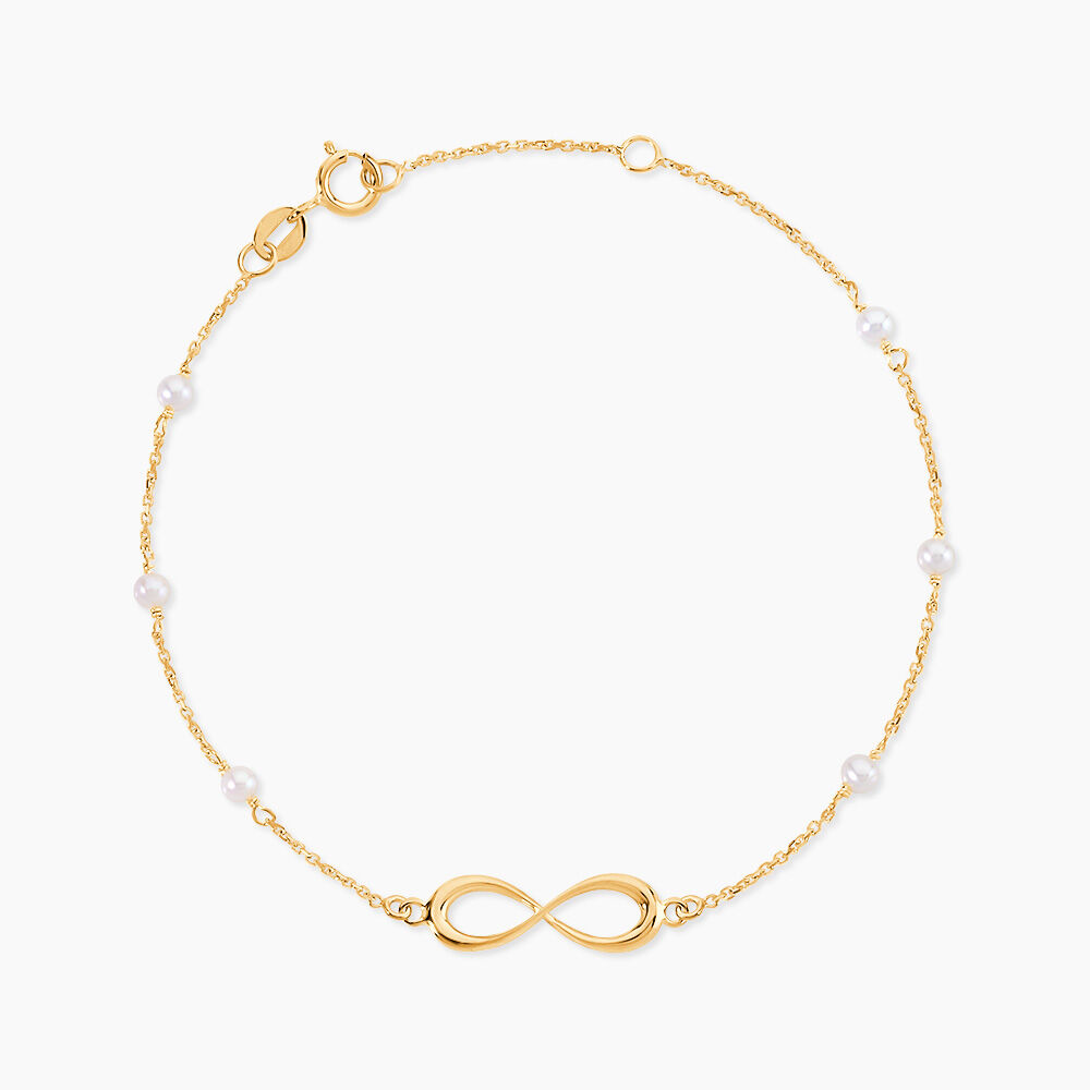 Bracelet Mierla Infini Or Jaune Perle De Culture - Bracelets cha&icirc;nes Femme | Marc Orian
