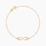 Bracelet Mierla Infini Or Jaune Perle De Culture - Bracelets cha&icirc;nes Femme | Marc Orian