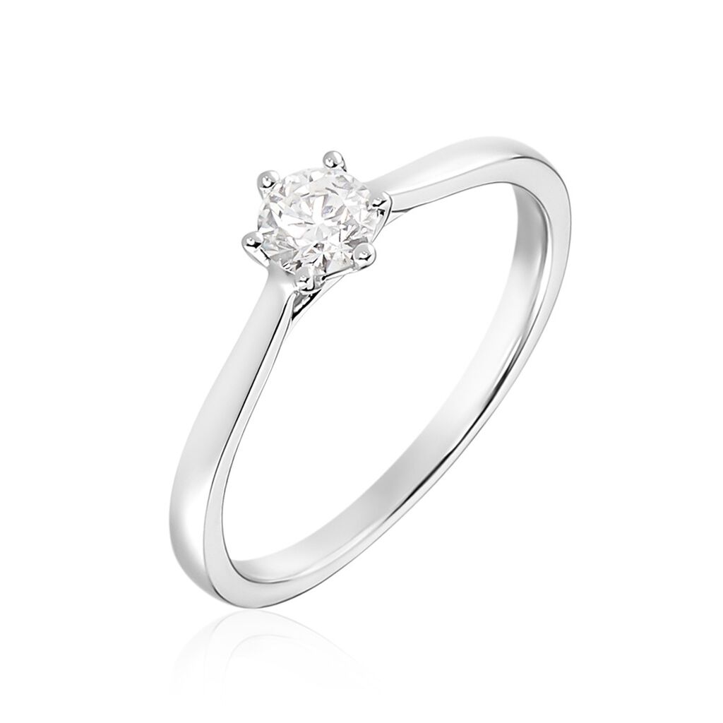 Bague Solitaire Athena Or Blanc Diamant - Solitaires Femme | Marc Orian