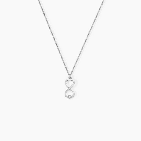 Collier Zayra Argent Blanc Oxyde De Zirconium - Nouveautés Femme | Marc Orian