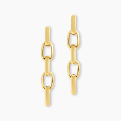 Boucles D'oreilles Pendantes Auray Acier Jaune - Pendantes  | Marc Orian
