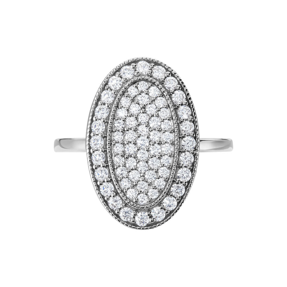 Bague Argent Blanc Eligia Oxydes De Zirconium - Solitaires Femme | Marc Orian