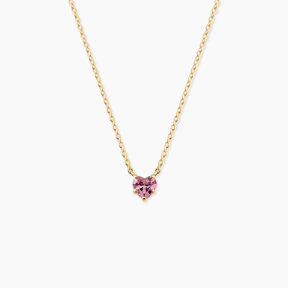 Collier Avaya Argent Dor&eacute; A L'Or 750/1000 Oxyde De Zirconium - Colliers avec pierres Enfant | Marc Orian