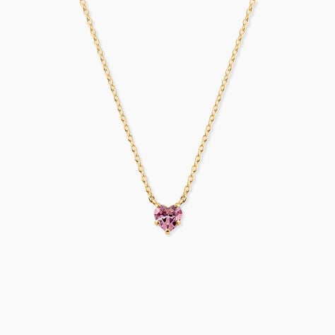 Collier Avaya Argent Dor&eacute; A L'Or 750/1000 Oxyde De Zirconium - Colliers avec pierres Enfant | Marc Orian