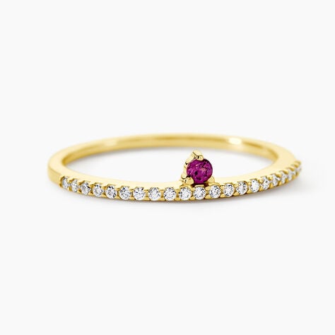 Bague Poem Argent Jaune Rhodolite Oxyde De Zirconium - Bijoux fantaisie Femme | Marc Orian