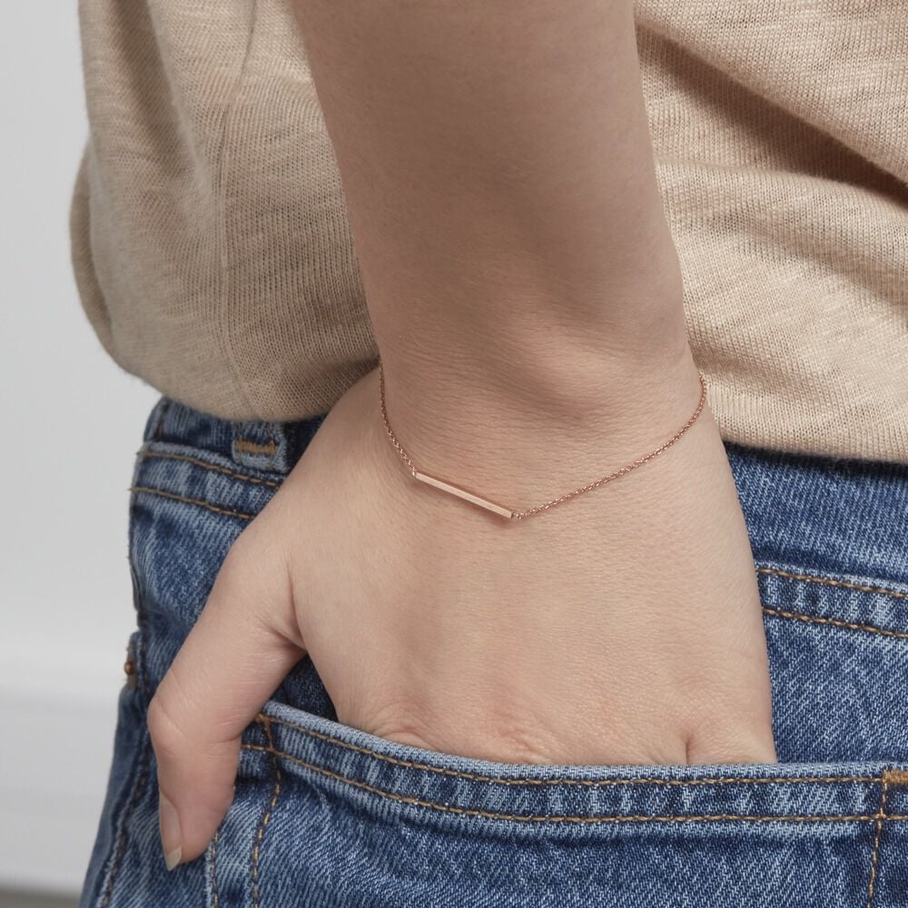 Bracelet Tullia Argent Rose - Bracelets chaînes Femme | Marc Orian