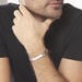 Bracelet Identit&eacute; Vila Maille Alternee 1/2 Argent Blanc - Gourmettes Homme | Marc Orian