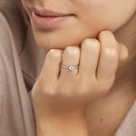 Bague Solitaire Servana Or Blanc Oxyde De Zirconium - Solitaires Femme | Marc Orian