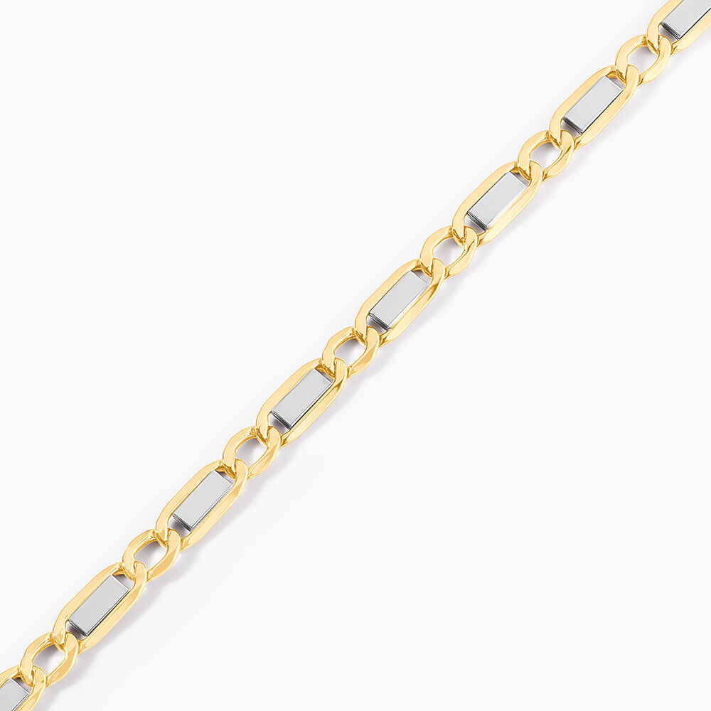Bracelet Danae Plaquette Or Bicolore - Bracelets mailles Homme | Marc Orian