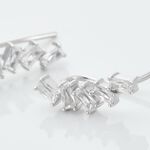 Boucles D'oreilles Grimpantes Adonia Argent Blanc Oxyde De Zirconium - Piercings d'oreilles Femme | Marc Orian