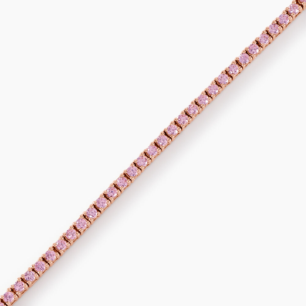 Bracelet Rio Tennis Argent Rose Oxyde De Zirconium - Bracelets chaînes Femme | Marc Orian