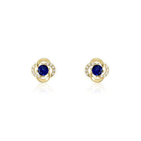 Boucles D'oreilles Puces Jaana Plaqué Or Jaune Verre Oxyde - Puces Femme | Marc Orian