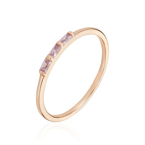 Bague Andrew Argent Rose Oxyde De Zirconium Rose - Bagues avec pierre Femme | Marc Orian