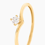 Bague Laocadia Or Jaune Diamant Synth&eacute;tique - Solitaires Femme | Marc Orian