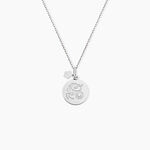 Pendentif Zodiaque Rond Argent Blanc - Bijoux personnalis&eacute;s Famille | Marc Orian