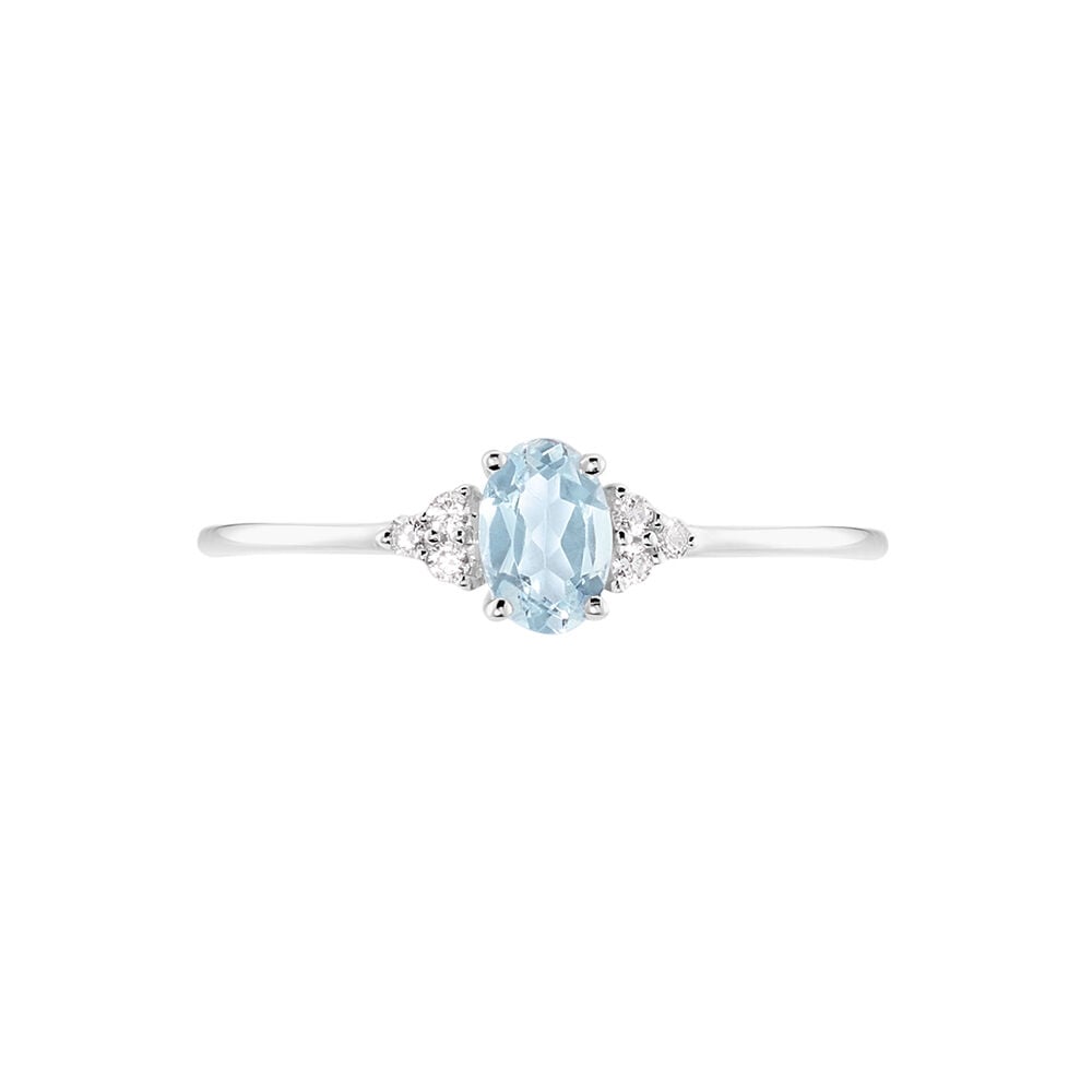 Bague Diapre Or Blanc Topaze Oxyde De Zirconium - Bagues pierres fines Femme | Marc Orian