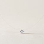 Collier Nylon Argent Blanc Oxyde - Colliers avec pierres Femme | Marc Orian
