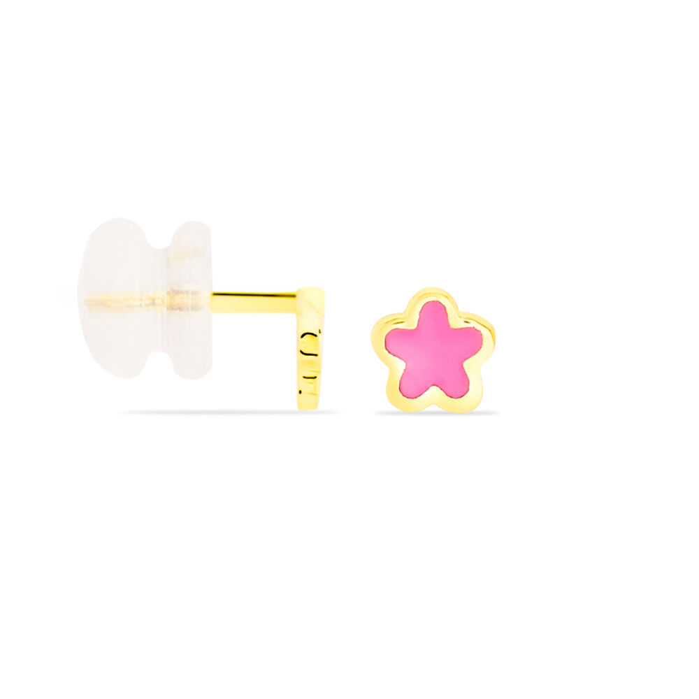 Boucles D'oreilles Puces Damia Fleur Or Jaune Nacre - Puces Enfant | Marc Orian