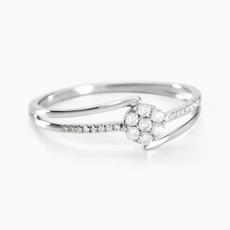 Bague Solitaire Atalante Or Blanc Diamant - Parures de mariage Femme | Marc Orian