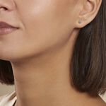 Boucles D'oreilles Puces Fidelia Boule Or Blanc - Puces Femme | Marc Orian