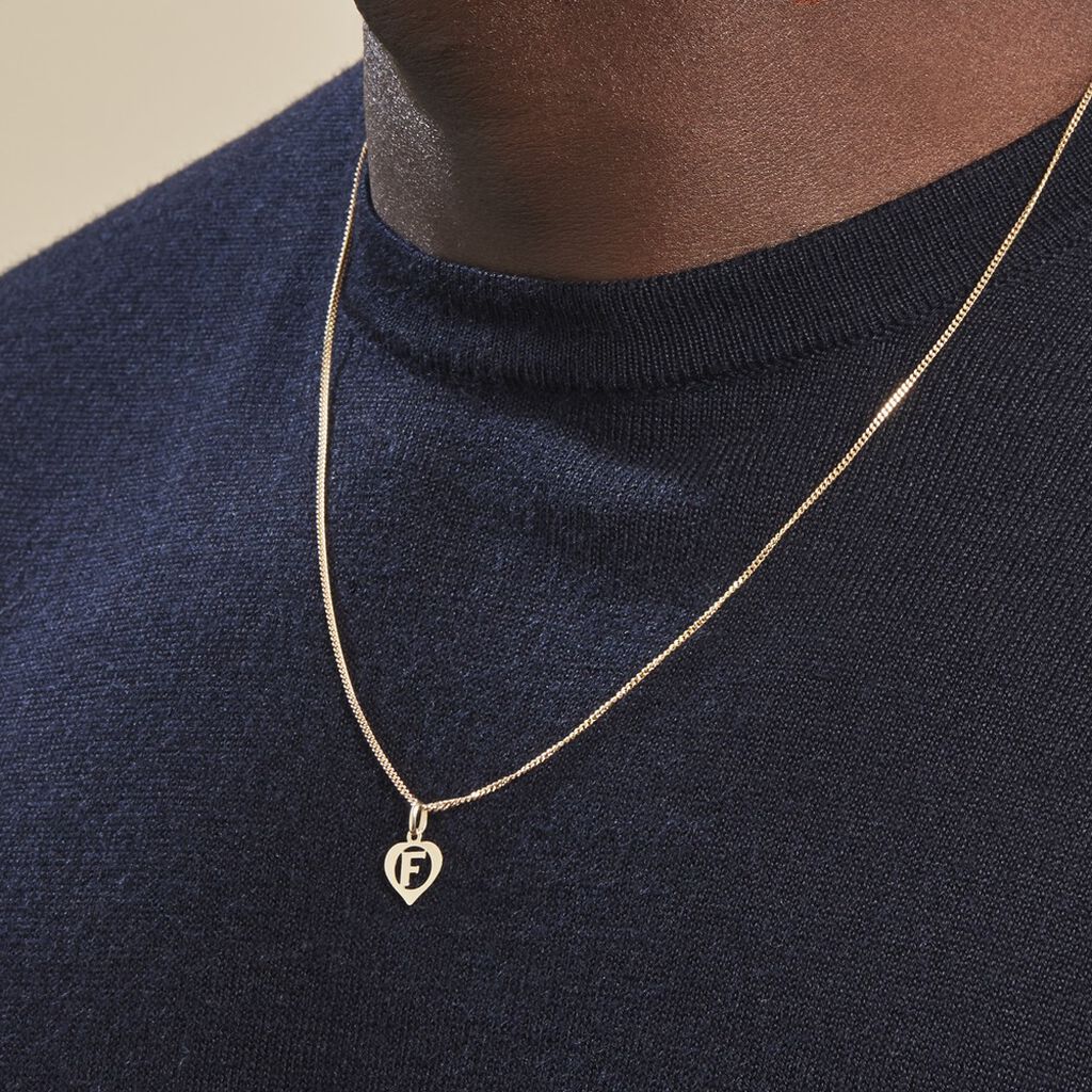 Pendentif Eudocie Coeur Lettre Or Jaune - Pendentifs Famille | Marc Orian