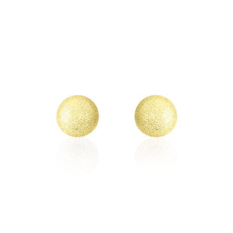 Boucles D'oreilles Puces Fidelia Boule Sablee Or Jaune - Puces Femme | Marc Orian