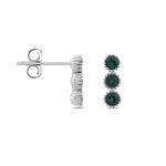 Boucles D'oreilles Puces Kasey Argent Blanc Oxyde De Zirconium - Puces Femme | Marc Orian
