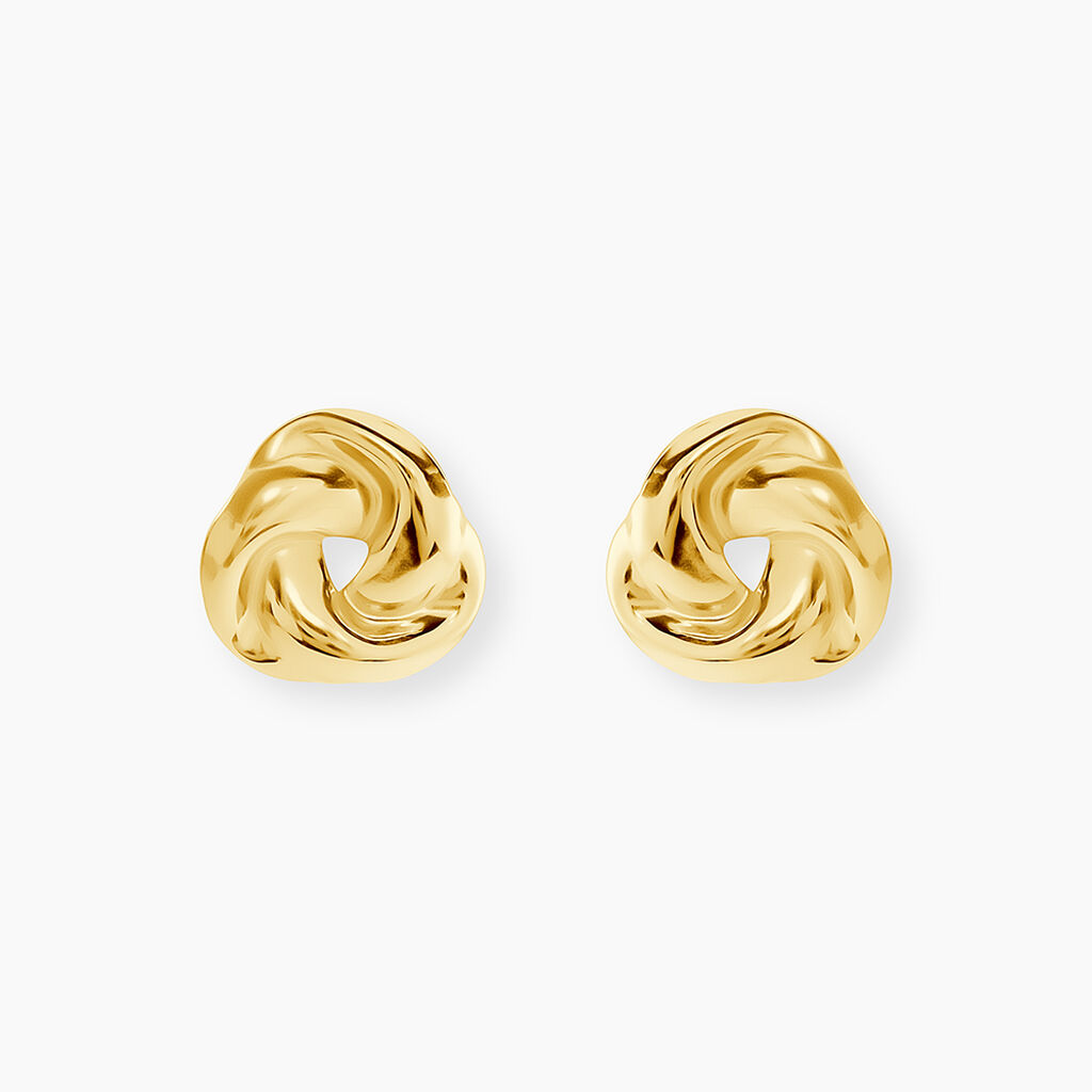 Boucles D'Oreilles Puces Sema Acier Jaune - Puces Femme | Marc Orian