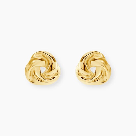 Boucles D'Oreilles Puces Sema Acier Jaune - Puces Femme | Marc Orian
