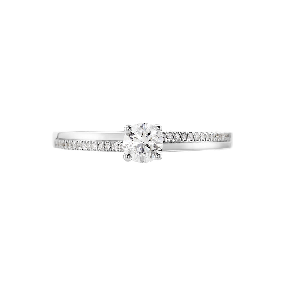 Bague Solitaire Alexandra Or Blanc Diamant - Solitaires Femme | Marc Orian