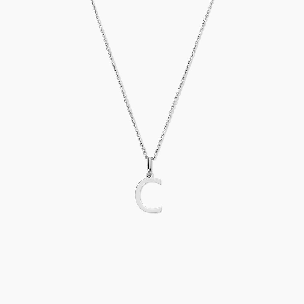 Pendentif Ionia Lettre Or Blanc - Pendentifs Famille | Marc Orian