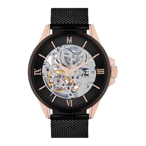 Montre Montignac Round Automatique Noir - Montres automatiques Homme | Marc Orian
