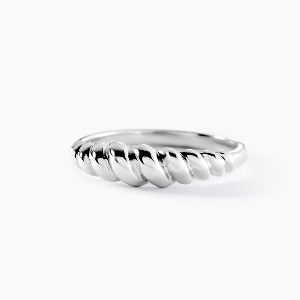 Bague Croissant Argent Blanc - Bijoux fantaisie Femme | Marc Orian