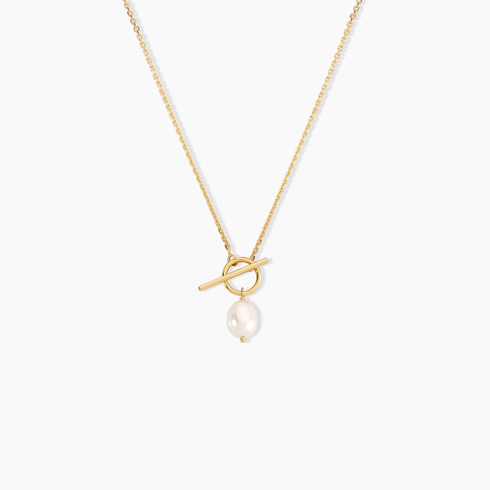 Collier Pearly Argent Dor&eacute; A L'Or 750/1000 Perle De Culture - Colliers avec pierres  | Marc Orian