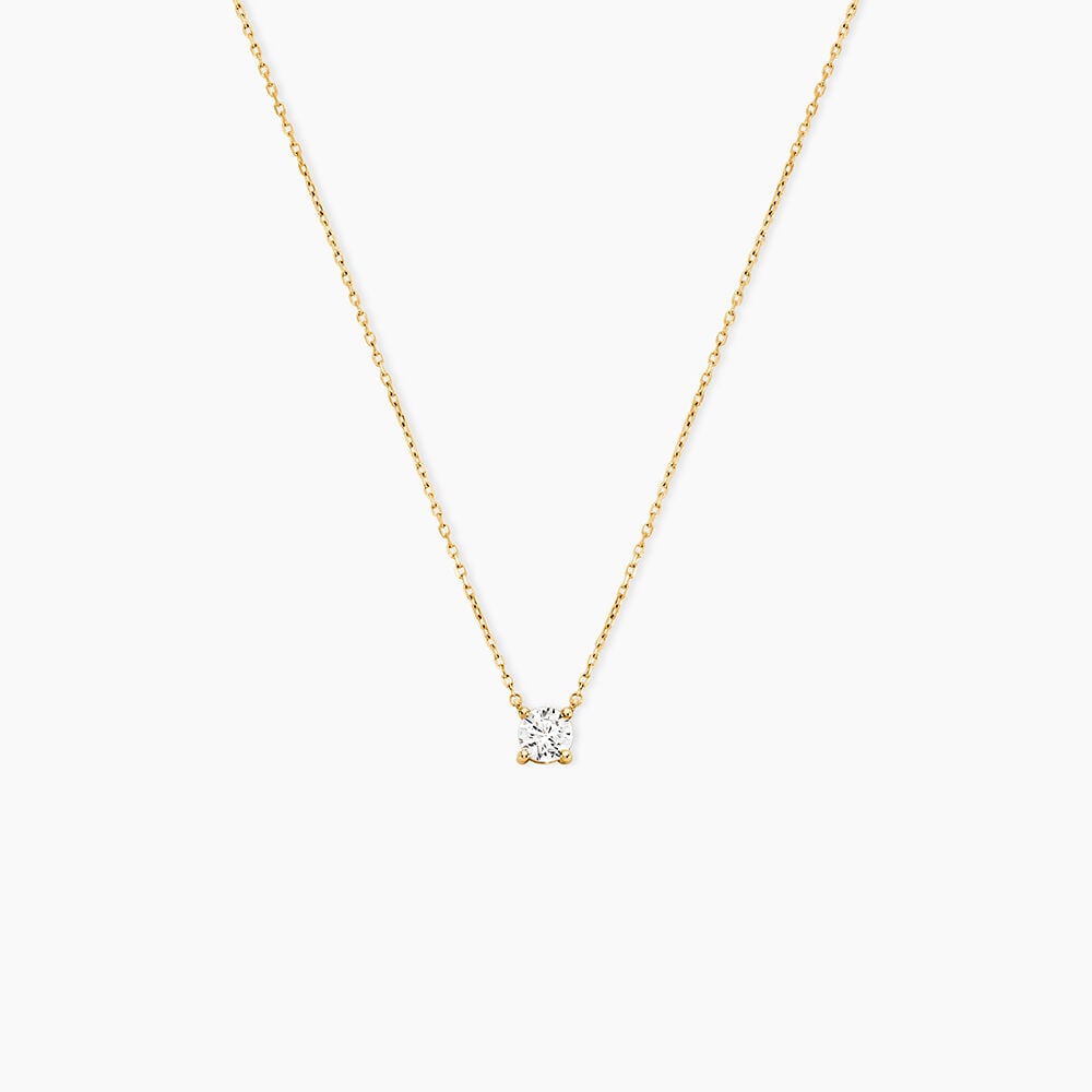 Collier Or Jaune Aphrodite Diamant - Colliers solitaires Femme | Marc Orian