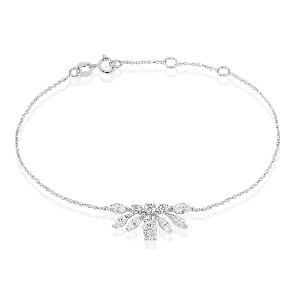 Bracelet Kaelle Or Blanc Oxyde De Zirconium - Bracelets cha&icirc;nes Femme | Marc Orian