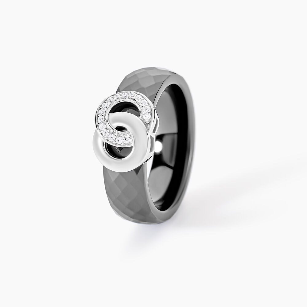 Bague Argent Blanc Valérie Oxyde De Zirconium Et Céramique - Bagues avec pierre Femme | Marc Orian