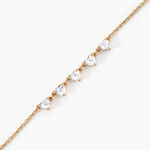 Bracelet Po&eacute;sie Ros&eacute;e Plaque Or Jaune Oxyde De Zirconium - Bracelets cha&icirc;nes Femme | Marc Orian