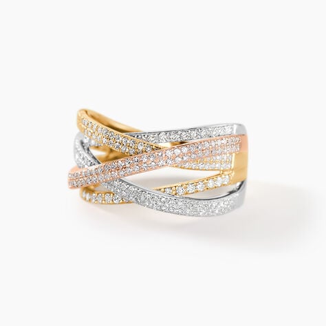 Bague Melani Or Tricolore Diamant - Bagues pierres pr&eacute;cieuses Femme | Marc Orian