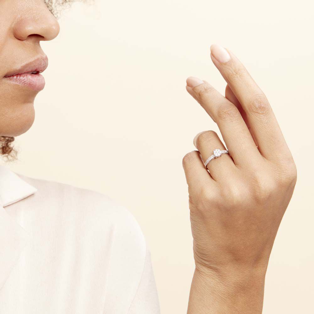 Bague Julia Or Blanc Diamant - Parures de mariage Femme | Marc Orian