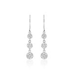 Boucles D'oreilles Pendantes Sandra Argent Blanc Oxyde De Zirconium - Pendantes Femme | Marc Orian