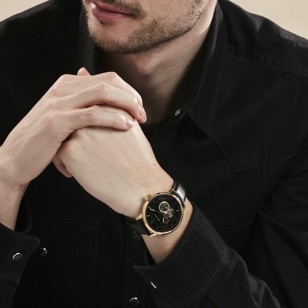 Montre Pierre Lannier Trio Noir - Montres automatiques Homme | Marc Orian