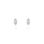 Boucles D'oreilles Puces Mascaret Argent Blanc Oxyde De Zirconium - Puces Femme | Marc Orian