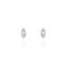 Boucles D'oreilles Puces Mascaret Argent Blanc Oxyde De Zirconium - Puces Femme | Marc Orian