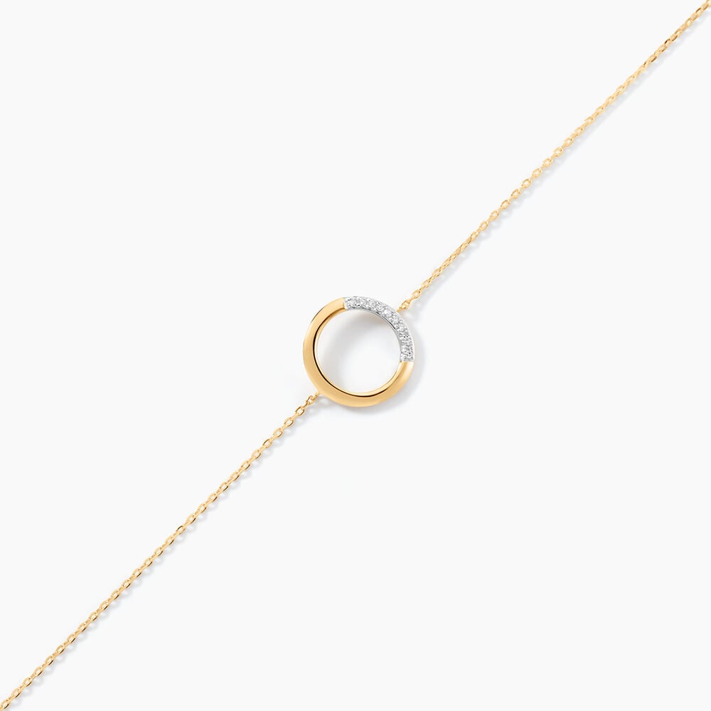 Bracelet Or Jaune Vahina Diamants - Bracelets cha&icirc;nes Femme | Marc Orian
